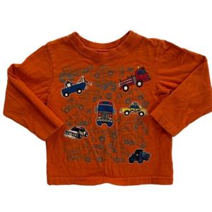 Garanimals Orange Vehicles Long Sleeve Shirt Size 24mos